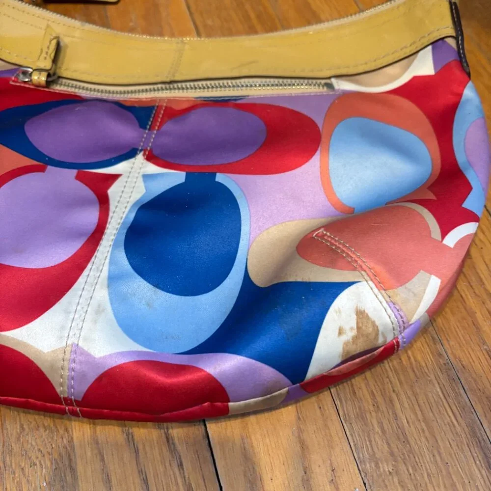 COACH Large Multicolor Fabric Shoulder Bag - Picture 10 of 10